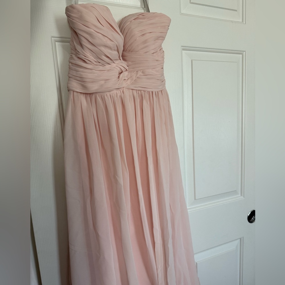 Bill Levkoff Blush Strapless Dress